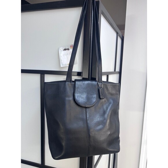 J-jill black leather shoulder back - Picture 2 of 6